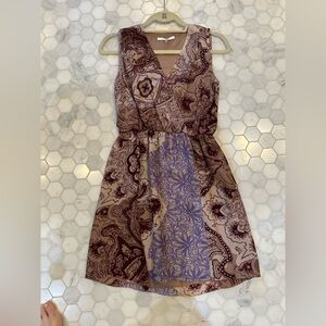 Tibi sleeveless paisley wrap dress